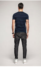 Load image into Gallery viewer, Stripe Blue T Shirt Men