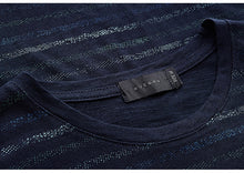 Load image into Gallery viewer, Stripe Blue T Shirt Men